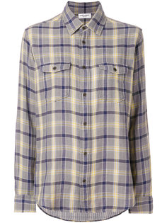 oversized checked flannel shirt Saint Laurent