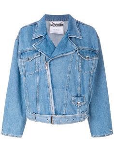 biker style jacket Moschino