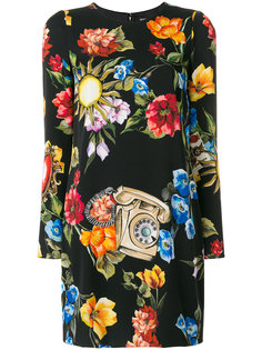 платье шифт с цветочным принтом  Dolce &amp; Gabbana