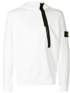 асимметричная толстовка на молнии Stone Island