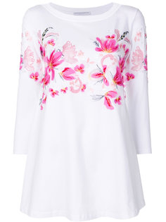 свитер с цветочной аппликацией  Ermanno Scervino