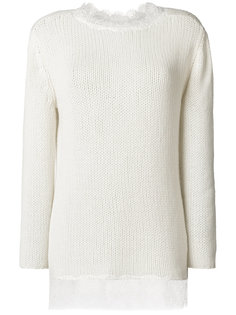 свитер с кружевными панелями Ermanno Scervino