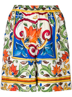 шорты с принтом Majolica Dolce &amp; Gabbana