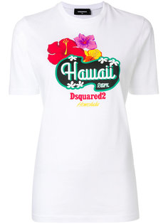 футболка с гавайским принтом Dsquared2