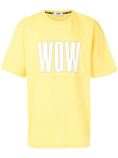 футболка с принтом Wow MSGM