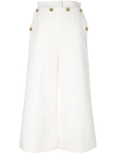 расклешенные укороченные брюки MSGM