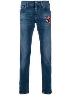 джинсы с заплаткой Sacred Heart Dolce &amp; Gabbana