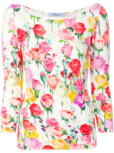 топ с принтом  Blumarine