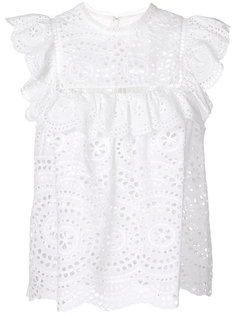 crochet trimmed blouse Zimmermann