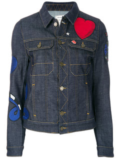джинсовая куртка с нашивкой сердцем  Zadig &amp; Voltaire