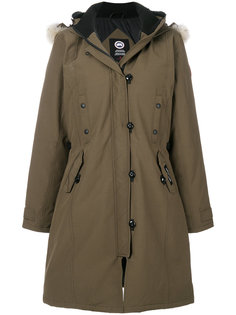 длинное пальто с капюшоном  Canada Goose