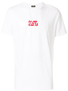 футболка с принтом-логотипом Diesel