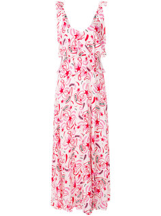 printed tiered sleeveless maxi dress Dondup