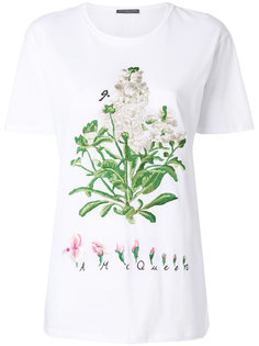 футболка с цветочной вышивкой  Alexander McQueen
