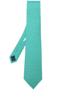 micro printed tie Salvatore Ferragamo