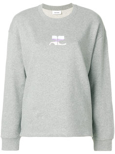 свитер с нашивкой логотипа Courrèges