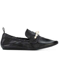 лоферы с жемчужными деталями Lanvin