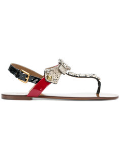 сандалии с тиснением под змеиную кожу Dolce &amp; Gabbana