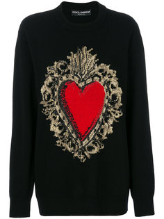 свитер с вышивкой Sacred Heart Dolce &amp; Gabbana