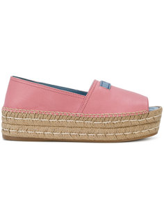 platform open toe espadrilles Prada