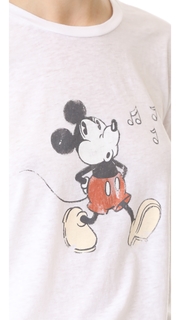 David Lerner Whistling Mickey Crew Neck Tee