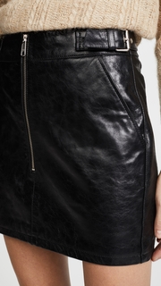 FRAME Buckle Back Miniskirt
