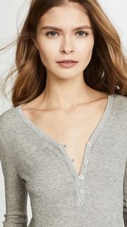 James Perse Rib Henley Top