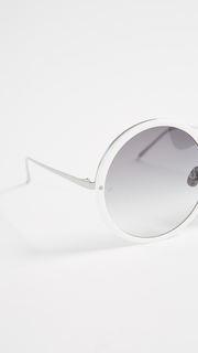 Linda Farrow Luxe Oversized Round Sunglasses