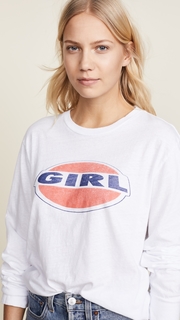 RE/DONE Long Sleeve Tee with Girl Graphic