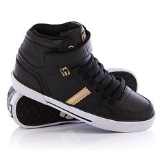 Кеды кроссовки высокие Globe Superfly-Vulcan Black/Antiq Gold