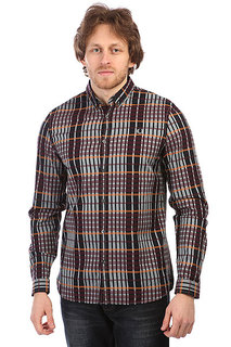 Рубашка в клетку Fred Perry Twill Check Shirt Burgundy