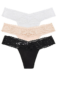 Organic cotton 3 pack low rise thongs - Hanky Panky