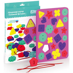 Шнуровка-сортер "Сложные фигуры" El`Basco Toys