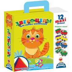 Игра для самых маленьких "Звероцепы" с мягкой пирамидкой Vladi Toys