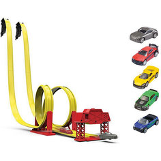 Двойной трек с хронографом HTI, 5 машин