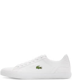 Текстильные белые кеды Lacoste