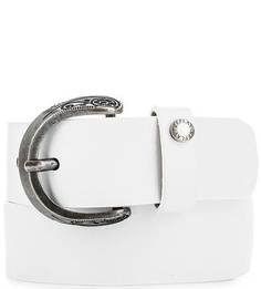 Белый кожаный ремень Replay