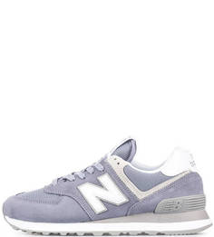 Замшевые кроссовки с текстильными вставками New Balance