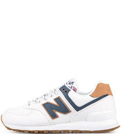 Текстильные кроссовки с кожаными вставками New Balance
