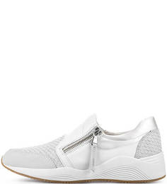 Кроссовки из кожи и замши на молнии Geox