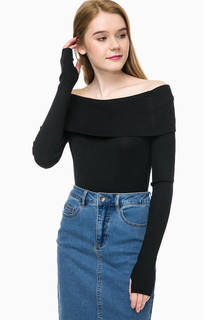 Черный джемпер из вискозы United Colors of Benetton