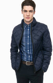 Синий стеганый пуховик United Colors of Benetton