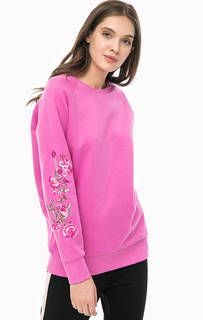 Свитшот оверсайз с цветочной вышивкой Only