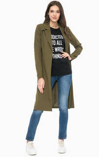 Длинный тренчкот цвета хаки Only