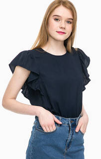 Синяя блуза с короткими рукавами Vero Moda