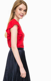 Красная блуза с короткими рукавами Vero Moda