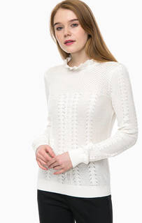 Хлопковый джемпер белого цвета Vero Moda