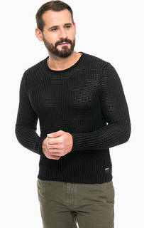 Хлопковый джемпер черного цвета Replay