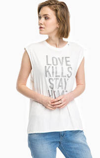 Хлопковая футболка с принтом Replay