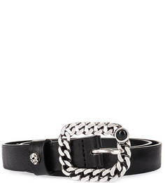 Кожаный тонкий ремень Replay